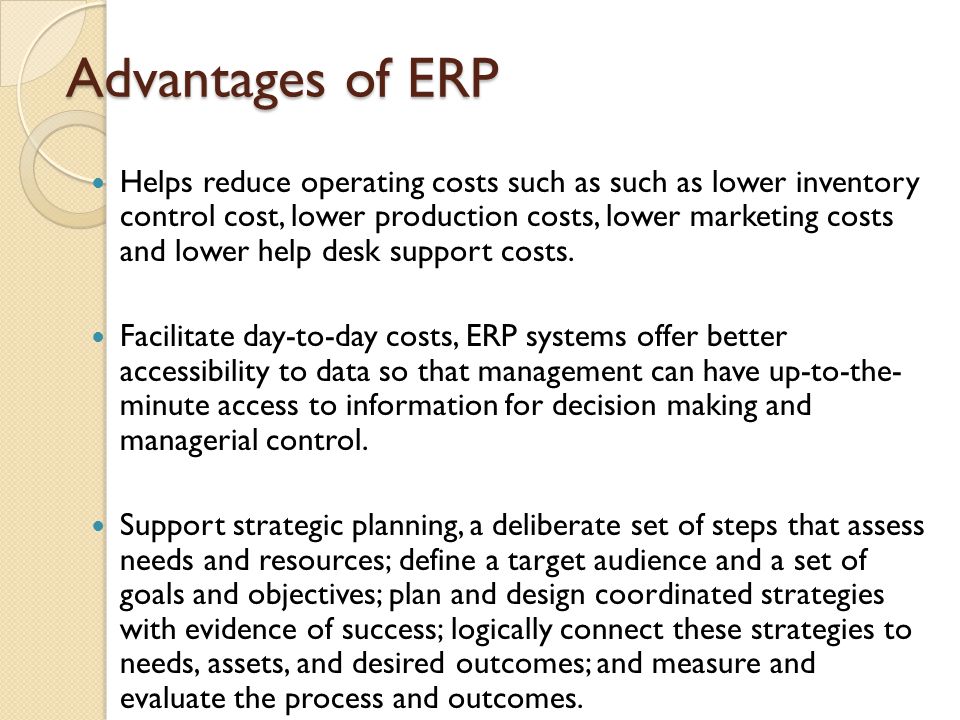 Enterprise Resource Planning Erp Ryan Armstrong Andrea Miller