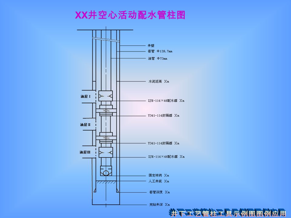 XX 井空心活动配水管柱图