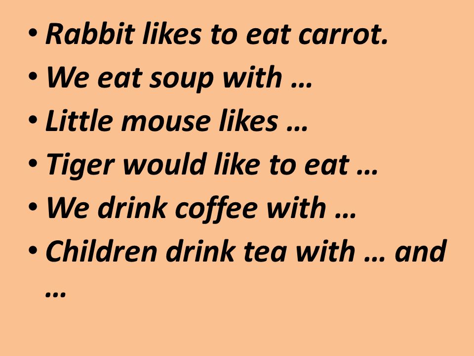 Rabbit likes to eat carrot.