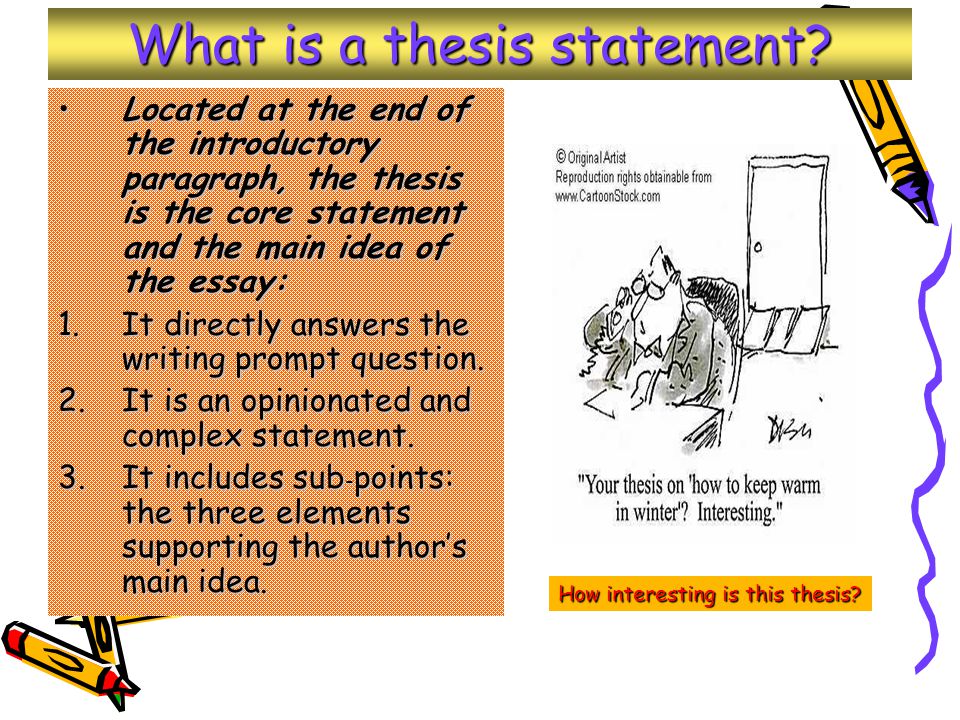 where should the thesis statement be placed