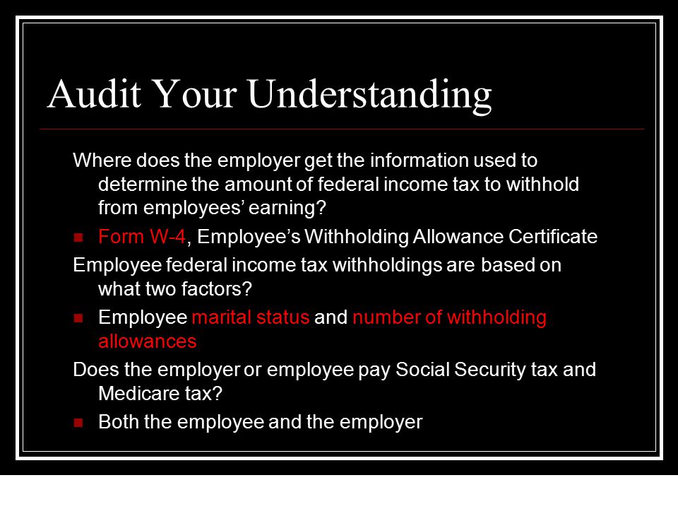 EMPLOYEE’S INCOME TAX WITHHOLDING – MARRIED PERSONS page Select the appropriate table.