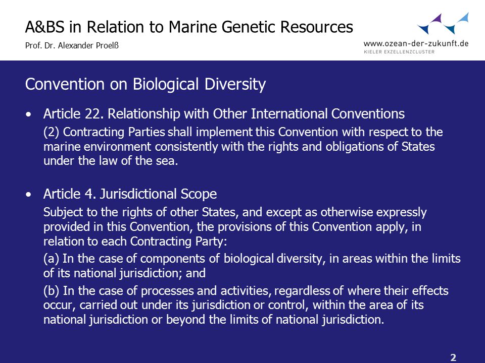 2 A&BS in Relation to Marine Genetic Resources Prof.