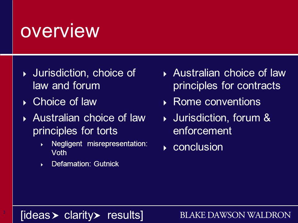1 1 1 clarity results] Jurisdiction, choice of law, choice of forum and internet A n insoluble conundrum? Sophie - ppt download