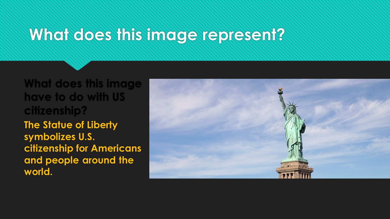 What does this image represent. What does this image have to do with US citizenship.