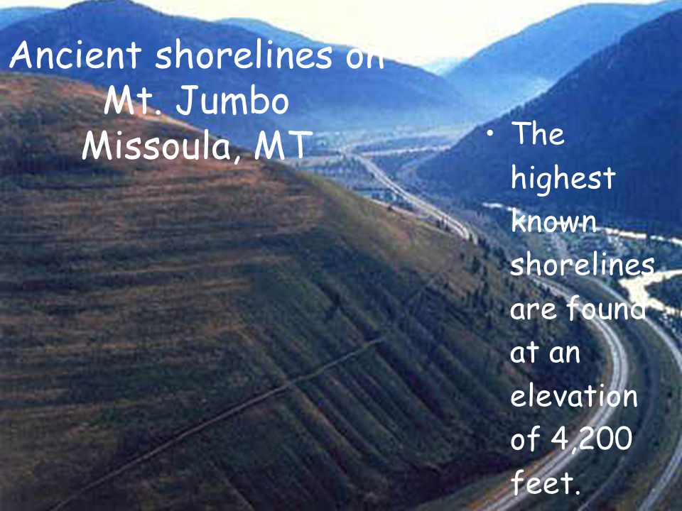 The highest known shorelines are found at an elevation of 4,200 feet.