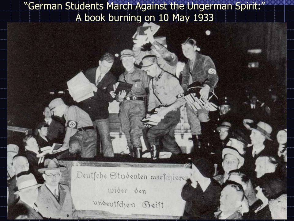 German Students March Against the Ungerman Spirit: A book burning on 10 May 1933