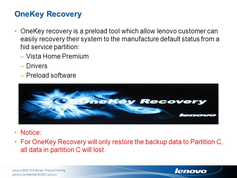 lenovo onekey recovery partition