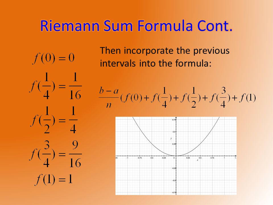 Then incorporate the previous intervals into the formula: