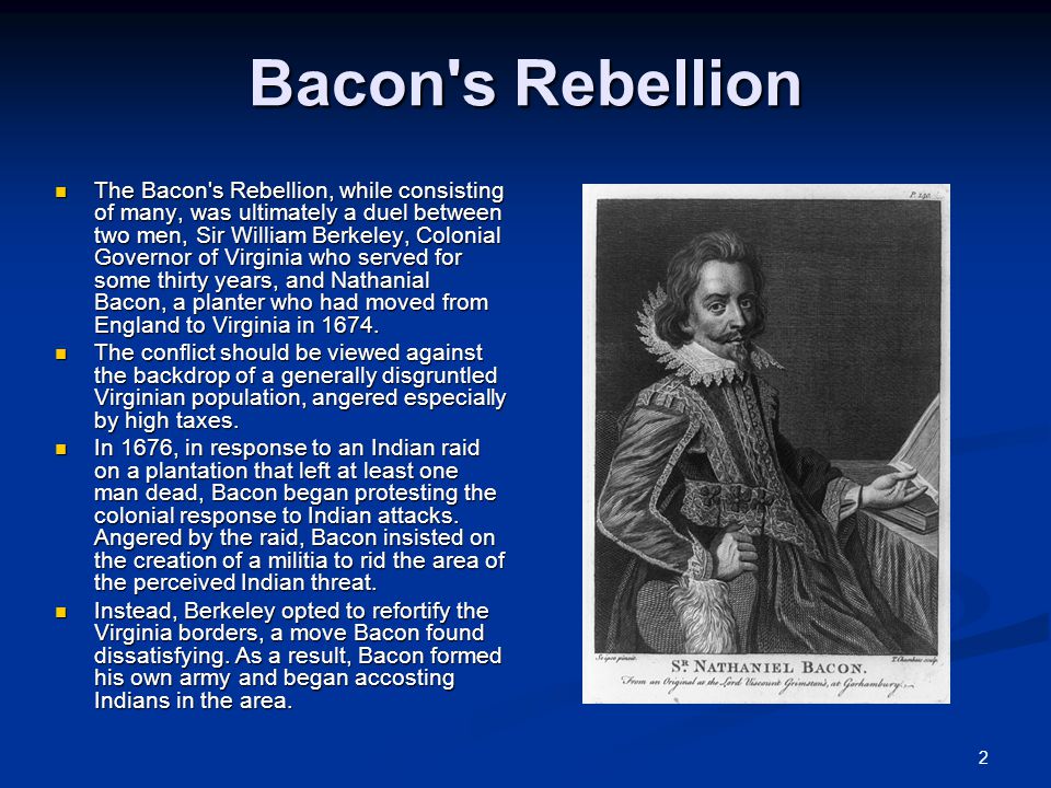Bacon's Rebellion, Part 2