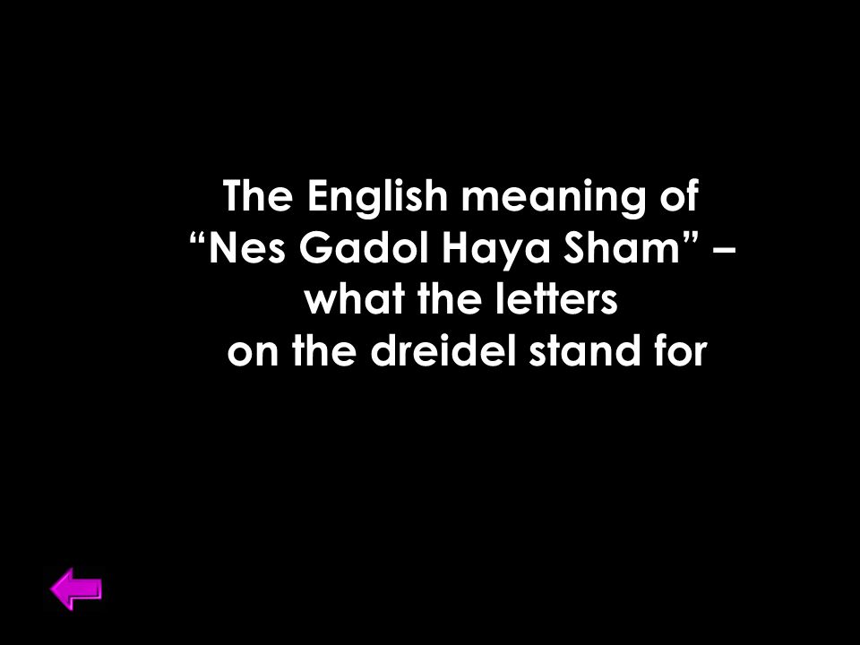 The English meaning of Nes Gadol Haya Sham – what the letters on the dreidel stand for