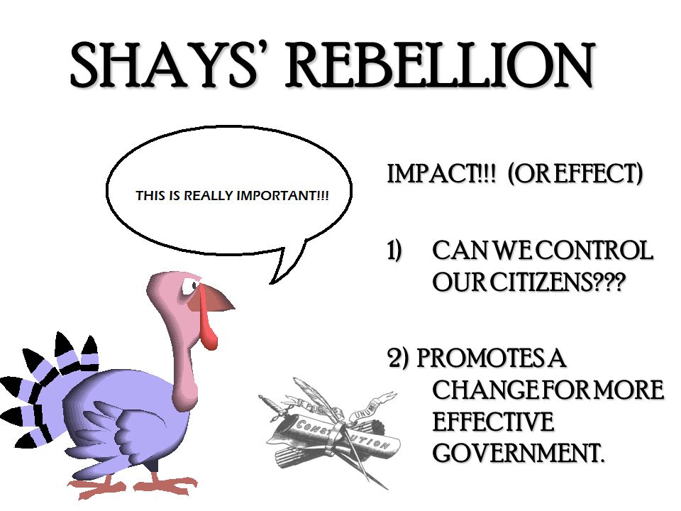 effects of shays rebellion