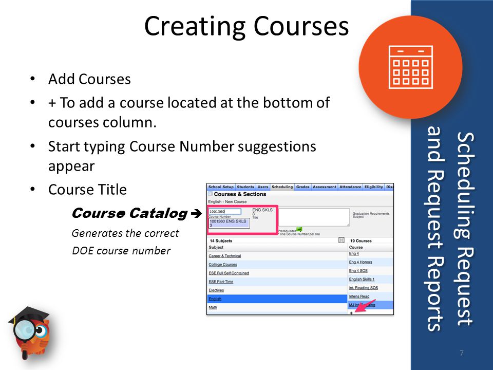 Creating Courses Add Courses + To add a course located at the bottom of courses column.