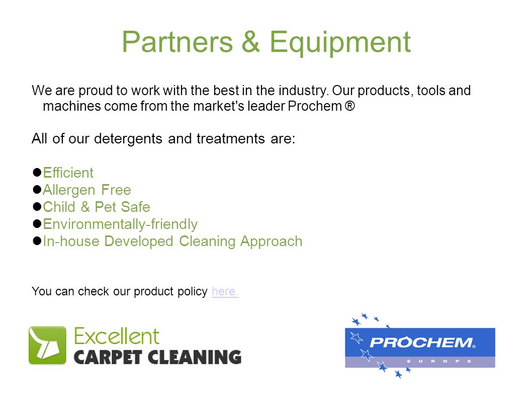Partners & Equipment We are proud to work with the best in the industry.
