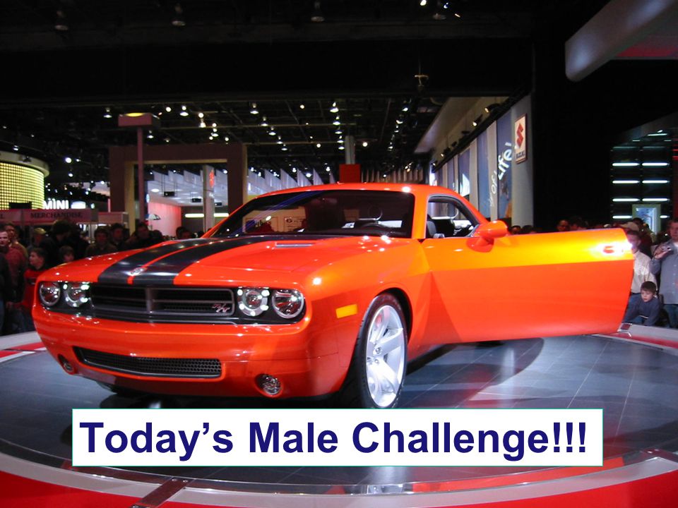 Today’s Male Challenge!!!