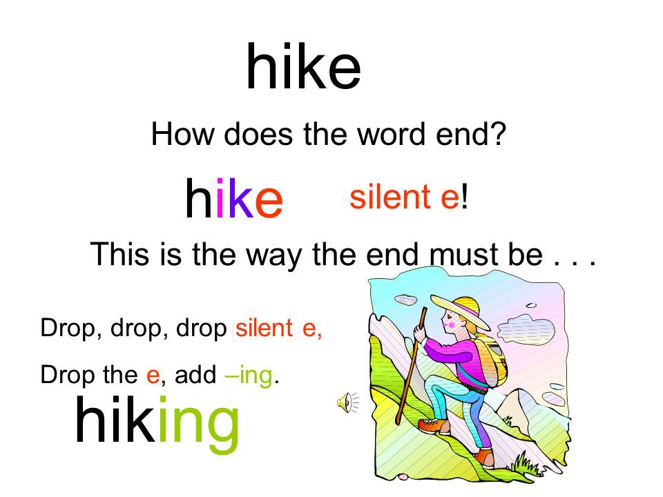 make How does the word end. Vowel, consonant, silent e.