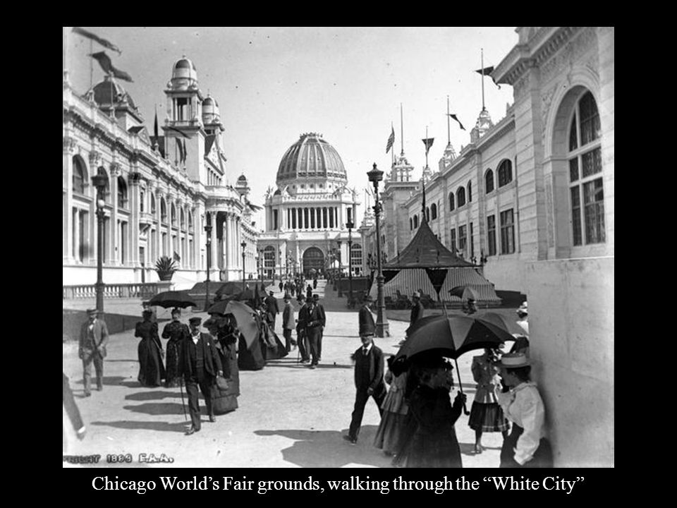 Chicago World’s Fair grounds, walking through the White City