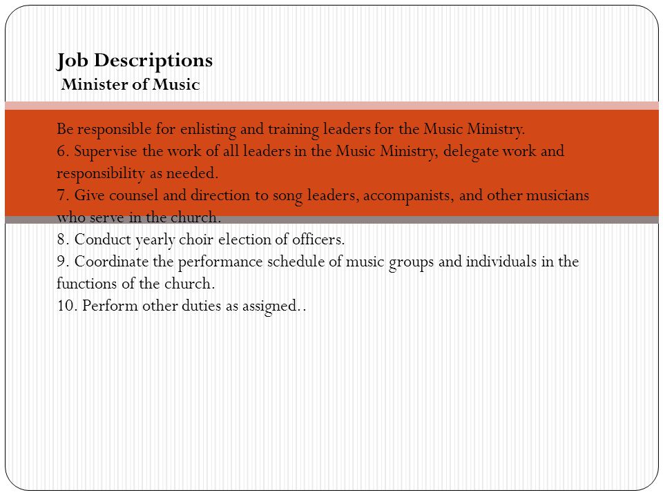 How To Become A Minister Of Music