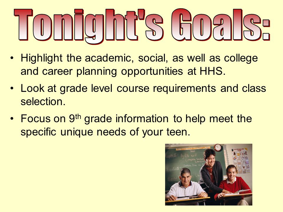 Highlight the academic, social, as well as college and career planning opportunities at HHS.