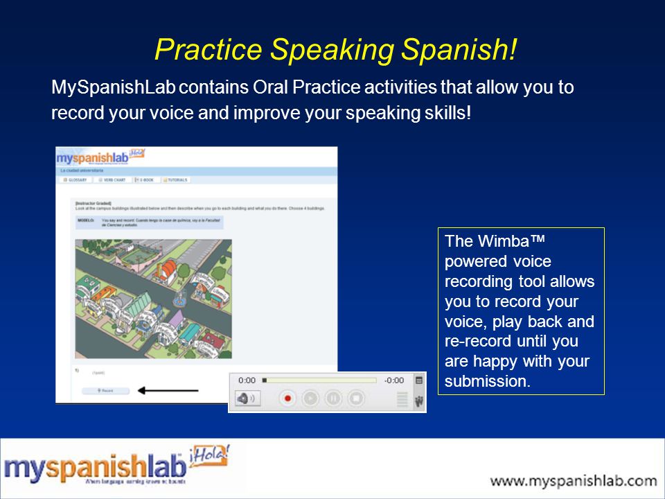 Practice Speaking Spanish.
