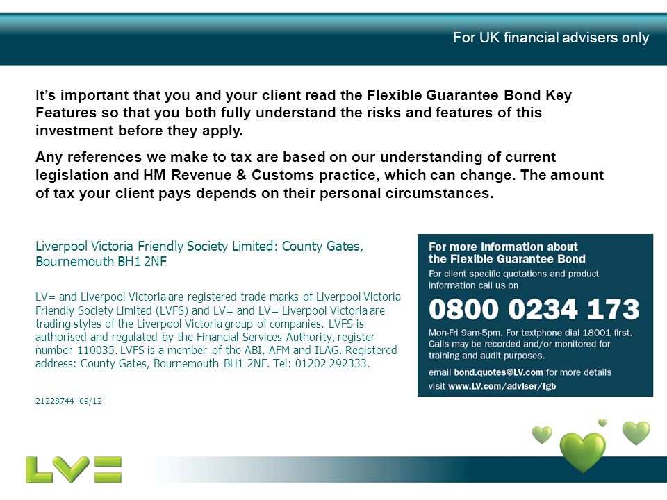 Flexible Guarantee Bond Reassurance in tricky times For UK financial  advisers only. Not to be used with customers. - ppt download