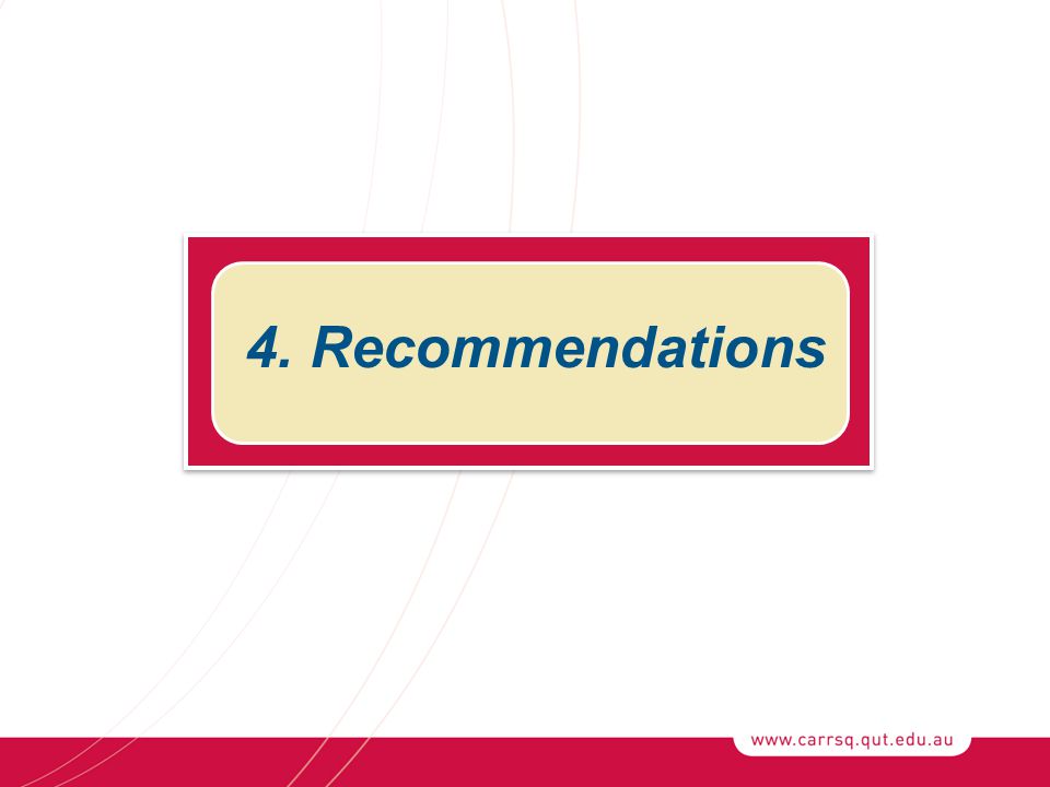 4. Recommendations