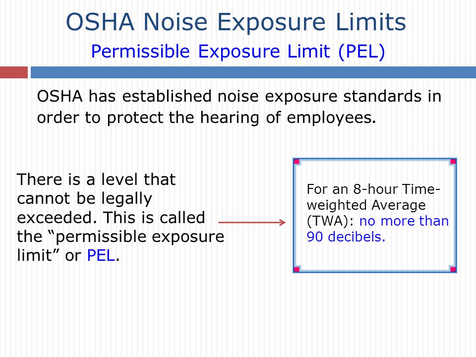 Osha Noise Exposure Chart