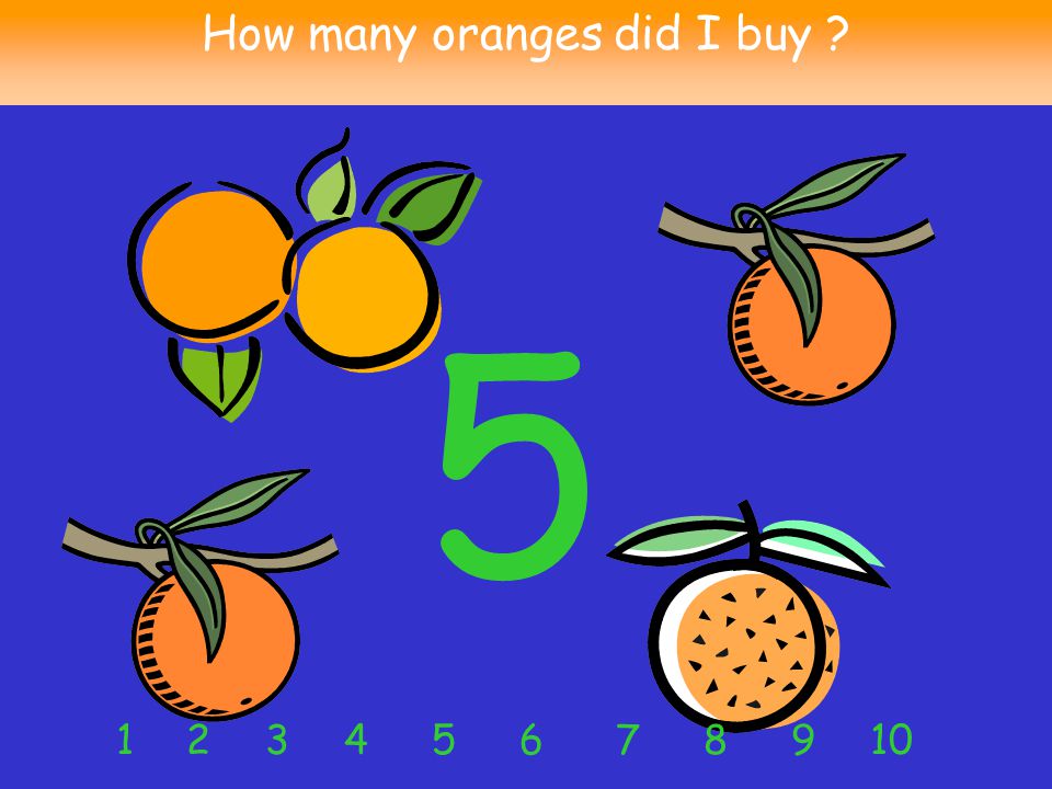 How many oranges did I buy