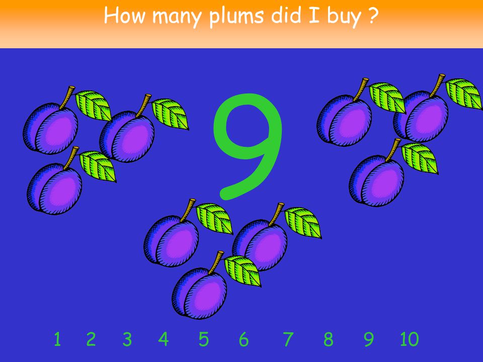 How many plums did I buy
