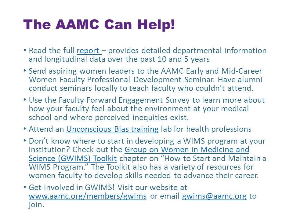 The AAMC Can Help.