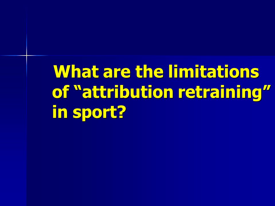 What are the limitations of attribution retraining in sport.