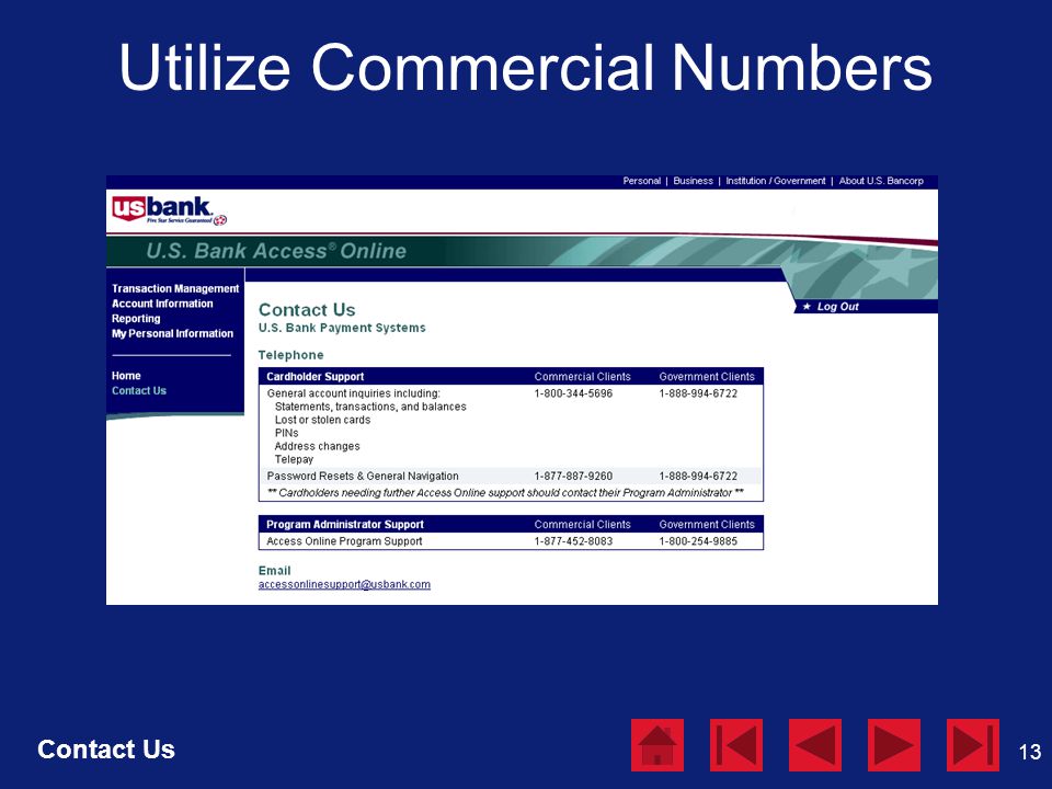 13 Utilize Commercial Numbers Contact Us