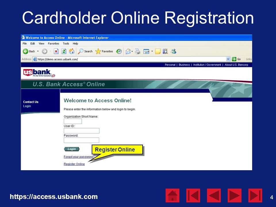 4 Cardholder Online Registration   Register Online