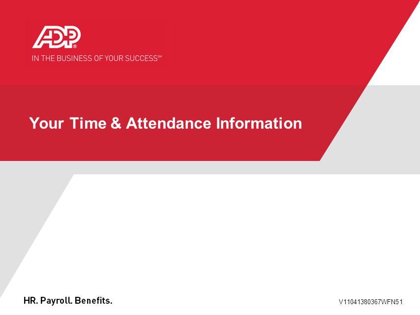 V WFN51 Your Time & Attendance Information