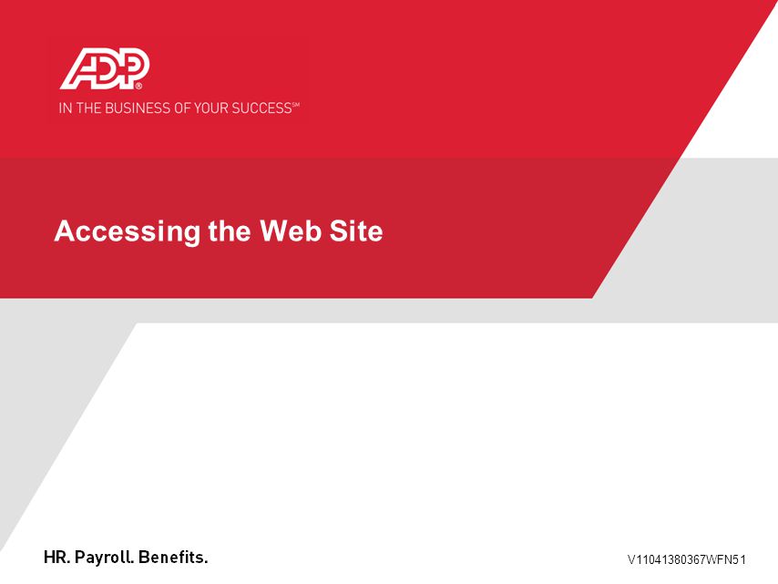 V WFN51 Accessing the Web Site