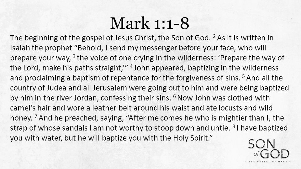 Mark 1 1 >> Three Intro Lessons For A New Testament Christian Mark 1 Mark 1 1 >> Three Intro Lessons For A New Testament Christian Mark 1