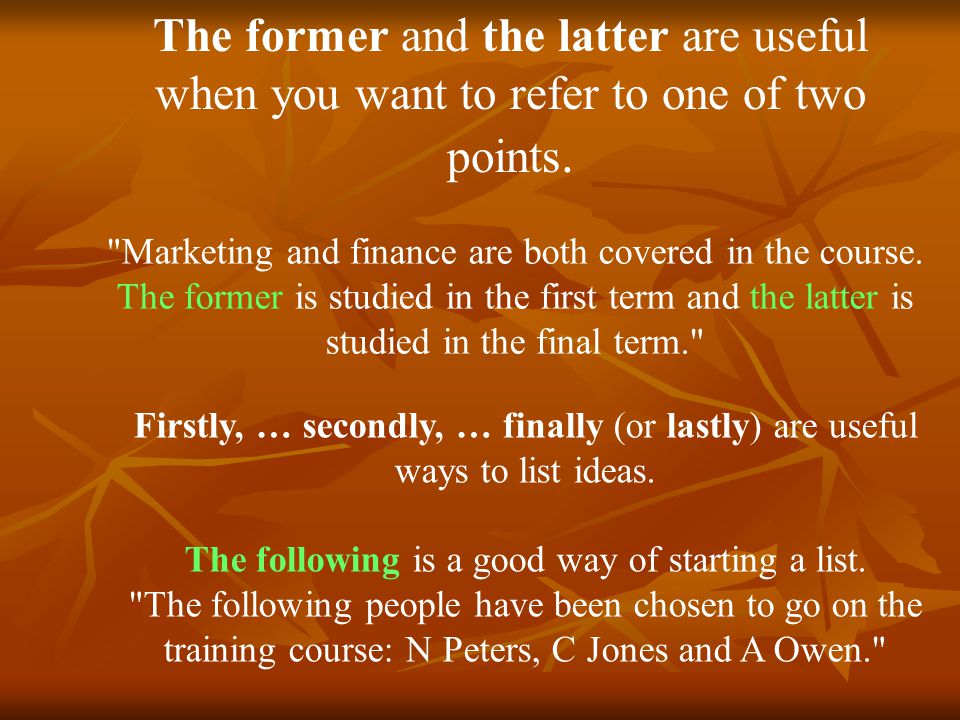 Marketing and finance are both covered in the course.