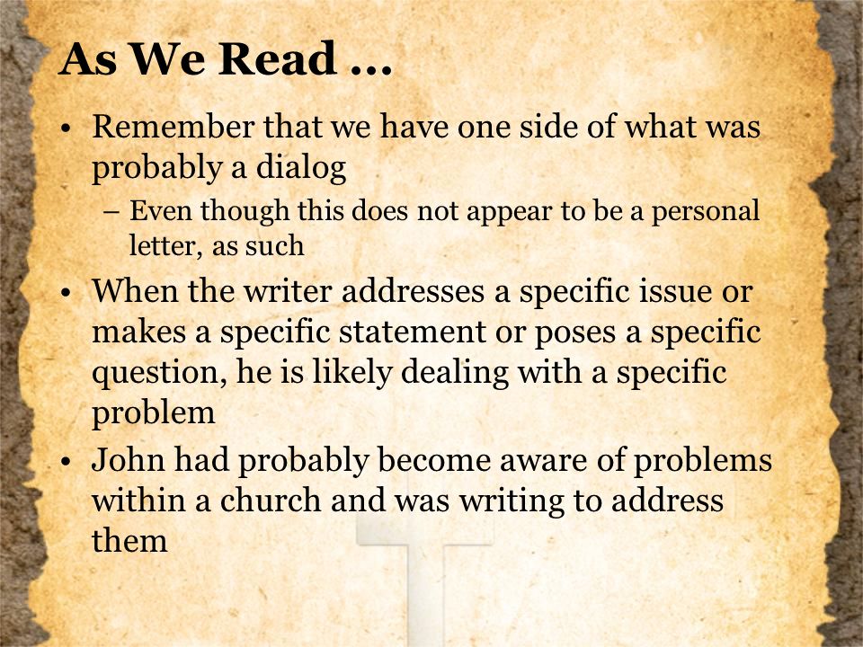 As We Read...