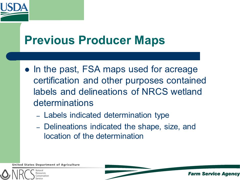 Usda Wetland Determination Map Revised Wetland Symbology And Disclaimers On Fsa Maps. - Ppt Download
