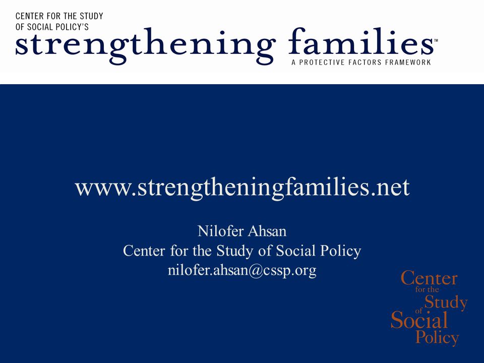 Nilofer Ahsan Center for the Study of Social Policy