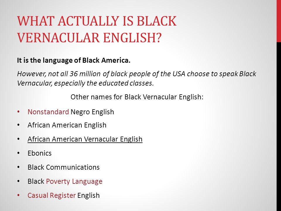 black english language