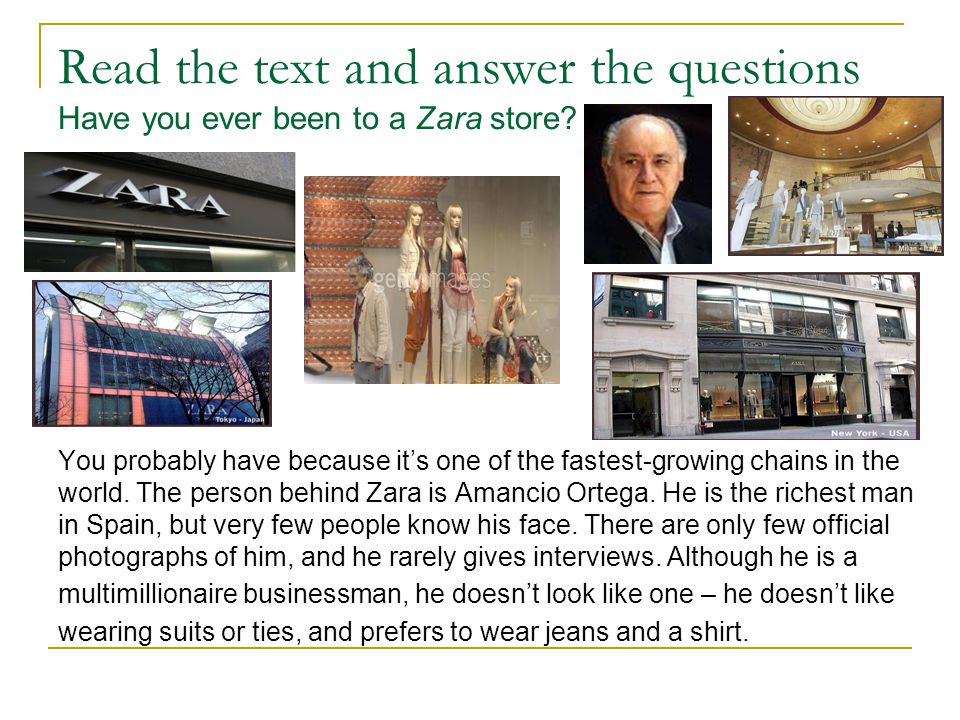 FROM RAGS TO RICHES The story of Zara 