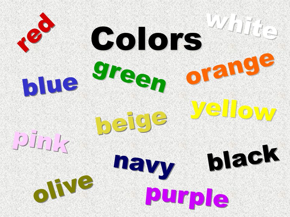 Colors red green black olive pink beige purple orange blue yellow white navy