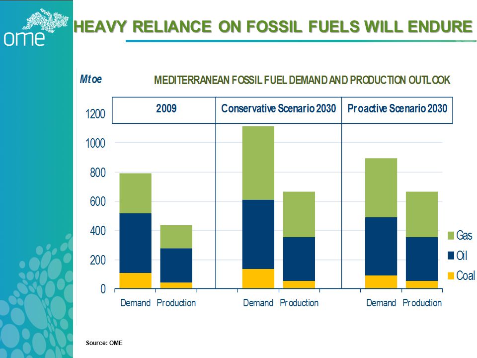 HEAVY RELIANCE ON FOSSIL FUELS WILL ENDURE Source: OME