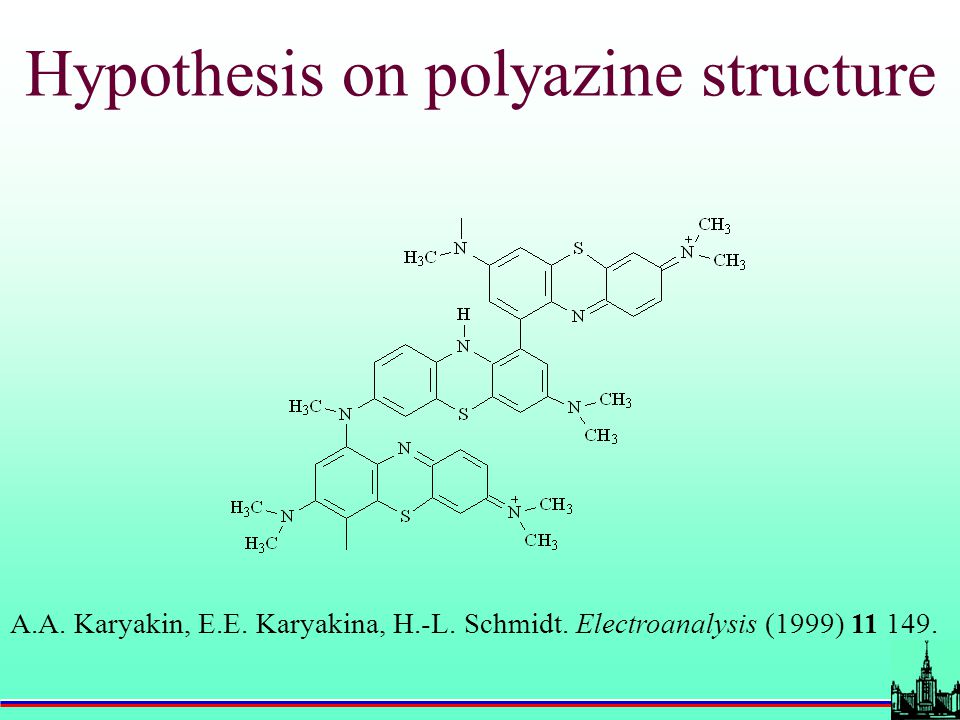Hypothesis on polyazine structure A.A. Karyakin, E.E.