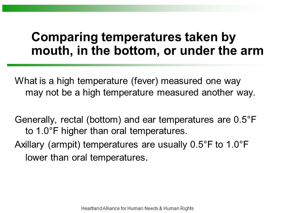 Under armpit 2024 temperature fever