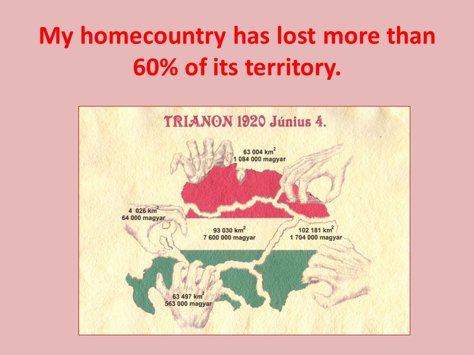 My homecountry has lost more than 60% of its territory.