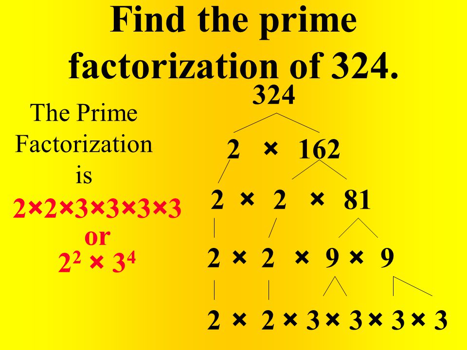Find the prime factorization of 324.