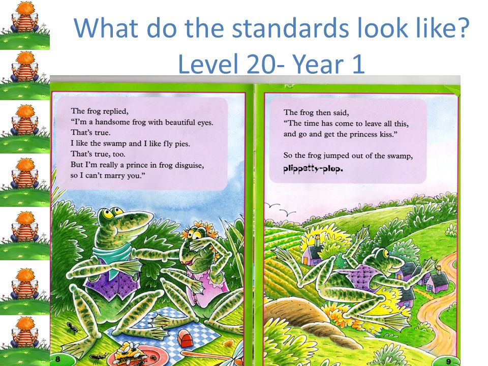 What do the standards look like Level 20- Year 1
