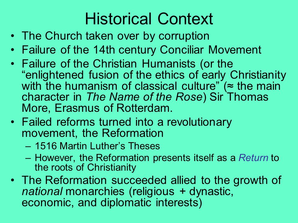 Historical context of christianity
