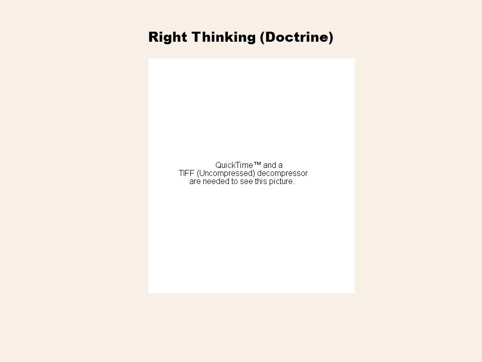 Right Thinking (Doctrine)